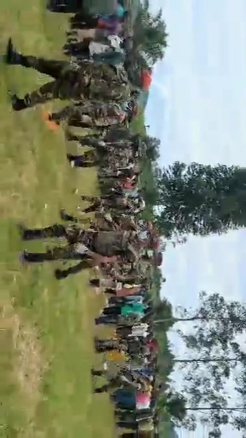 The @URDPC_CODECO_OF in full parade in DJUGU. The activity was well supported by the authorities of the state of siege. CODECO is the militia most active in systematic attacks against the HEMAS. Recently, @BasaZukpa PP from the Group was invited to Kin