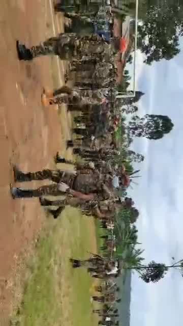 The @URDPC_CODECO_OF in full parade in DJUGU. The activity was well supported by the authorities of the state of siege. CODECO is the militia most active in systematic attacks against the HEMAS. Recently, @BasaZukpa PP from the Group was invited to Kin