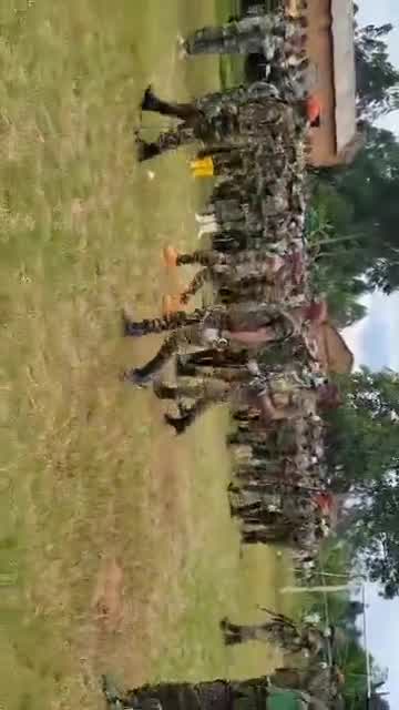 The @URDPC_CODECO_OF in full parade in DJUGU. The activity was well supported by the authorities of the state of siege. CODECO is the militia most active in systematic attacks against the HEMAS. Recently, @BasaZukpa PP from the Group was invited to Kin