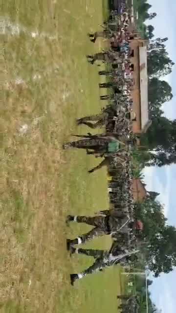 The @URDPC_CODECO_OF in full parade in DJUGU. The activity was well supported by the authorities of the state of siege. CODECO is the militia most active in systematic attacks against the HEMAS. Recently, @BasaZukpa PP from the Group was invited to Kin