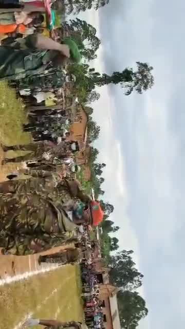 The @URDPC_CODECO_OF in full parade in DJUGU. The activity was well supported by the authorities of the state of siege. CODECO is the militia most active in systematic attacks against the HEMAS. Recently, @BasaZukpa PP from the Group was invited to Kin